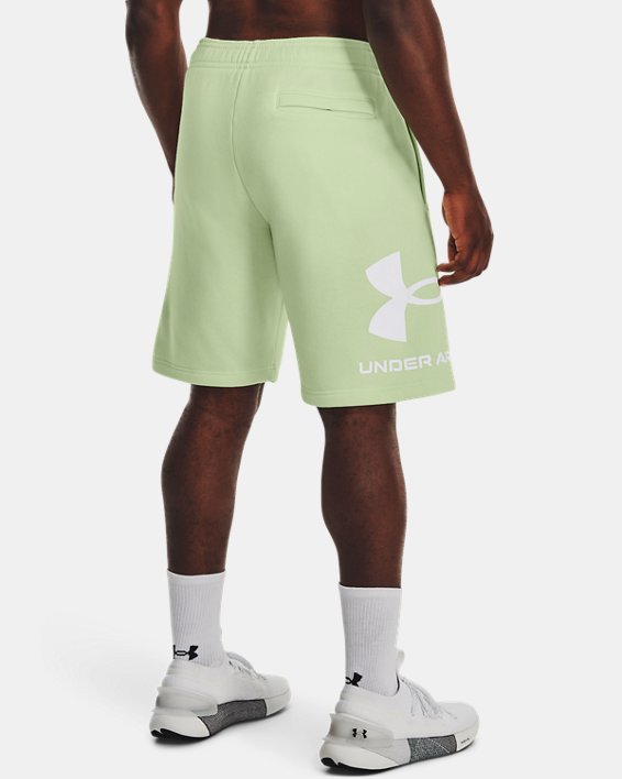 Men's UA Rival Fleece Big Logo Shorts, Green, pdpMainDesktop image number 1